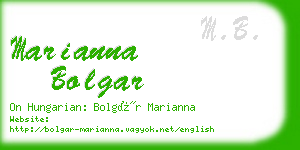 marianna bolgar business card